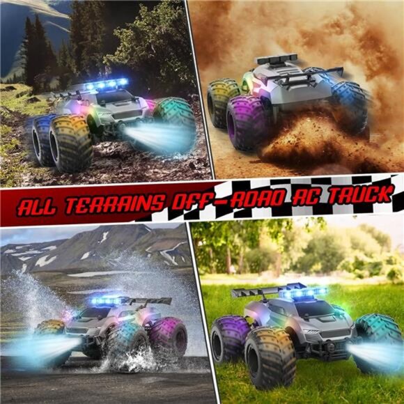 Remote Control Car - 20km/h 1:18 High Speed RC Cars Offroad with RBC &Headlights - Picture 5 of 7